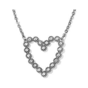 Elegant Silver Heart Necklace